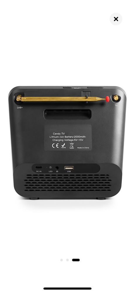 Портативен Мини преносим с батерия телевизор, 7 инча, DVB-T2 DAB+ FM