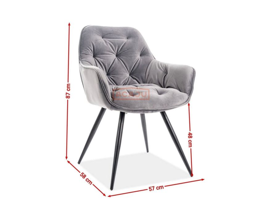 Masă PLATON stejar/maro, PAL laminat, scaune CHERRY verde/negru, stofă