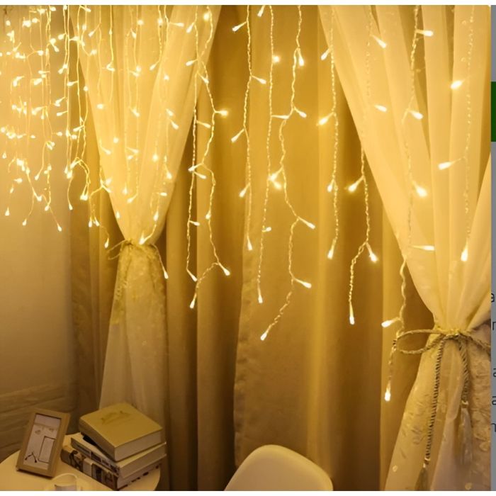 12метра Коледна Инсталация Висящи Лампи Тип Висулка