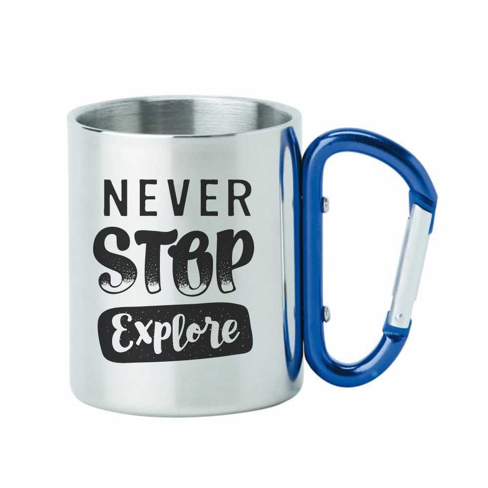 Cana Inox Cadou Personalizata Drumetie Dealuri – Never Stop Explore