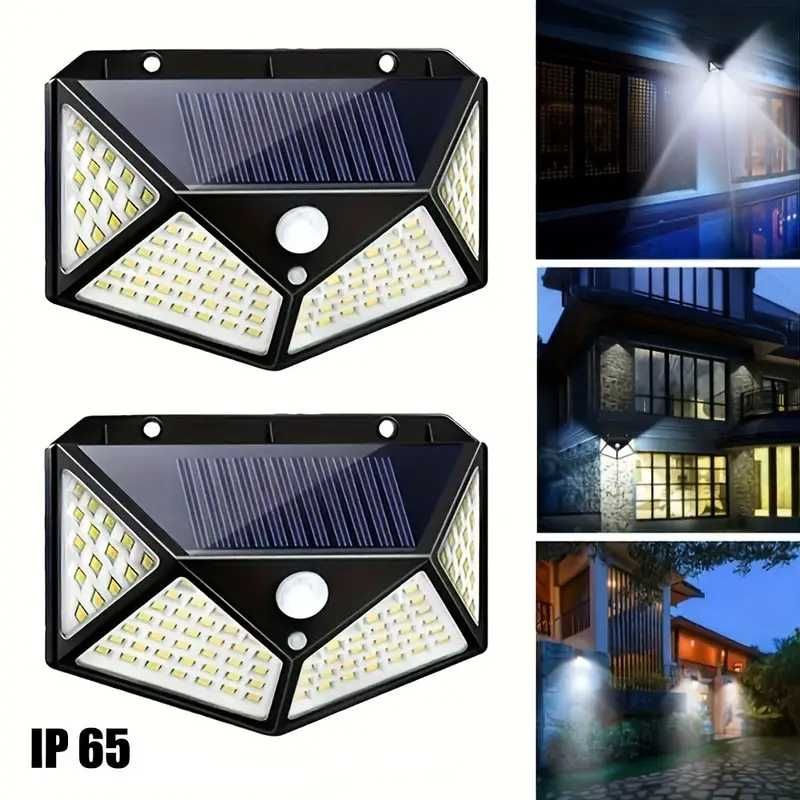 Соларен LED аплик лампа и сензор за движение за външна употреба