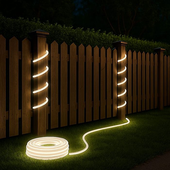 Furtun 100m Banda LED Neon tip Rola, Flexibil, Alb rece/Alb cald/Verde