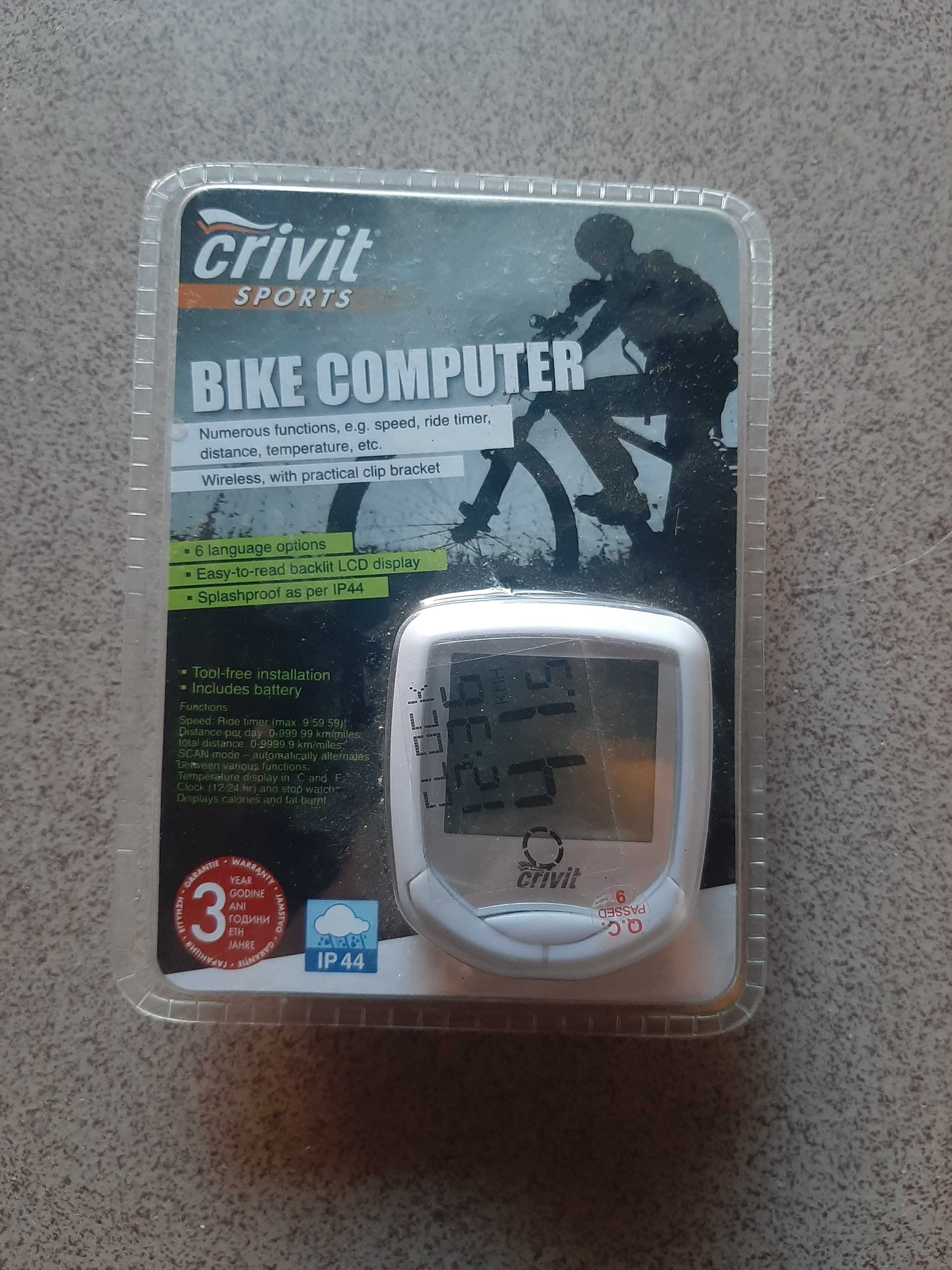 Computer bicicleta (viteziometru)+suport bidon apa Crivit+bidon apa