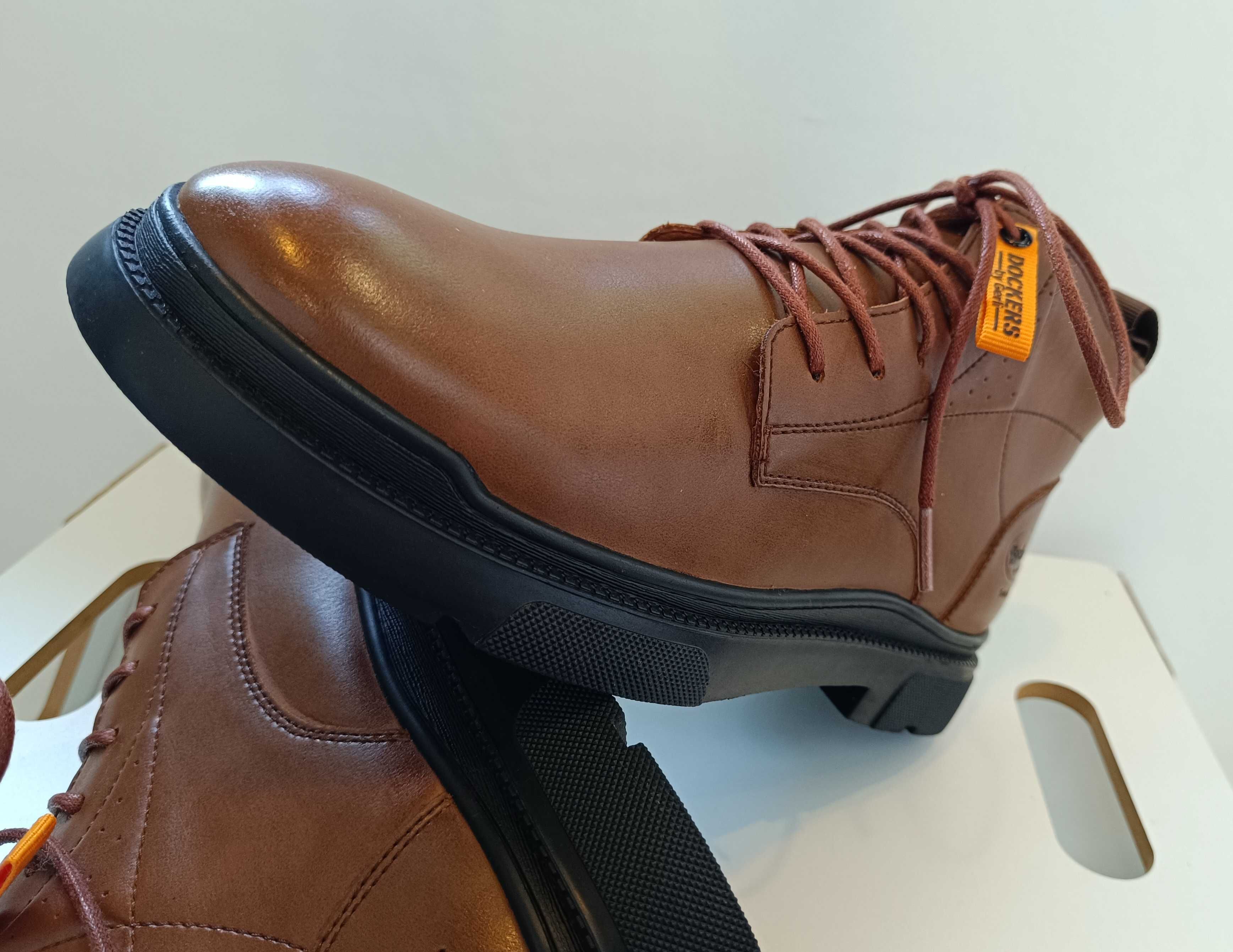 Ghete lace up 41 bocanci premium Dockers NOI piele naturala moale