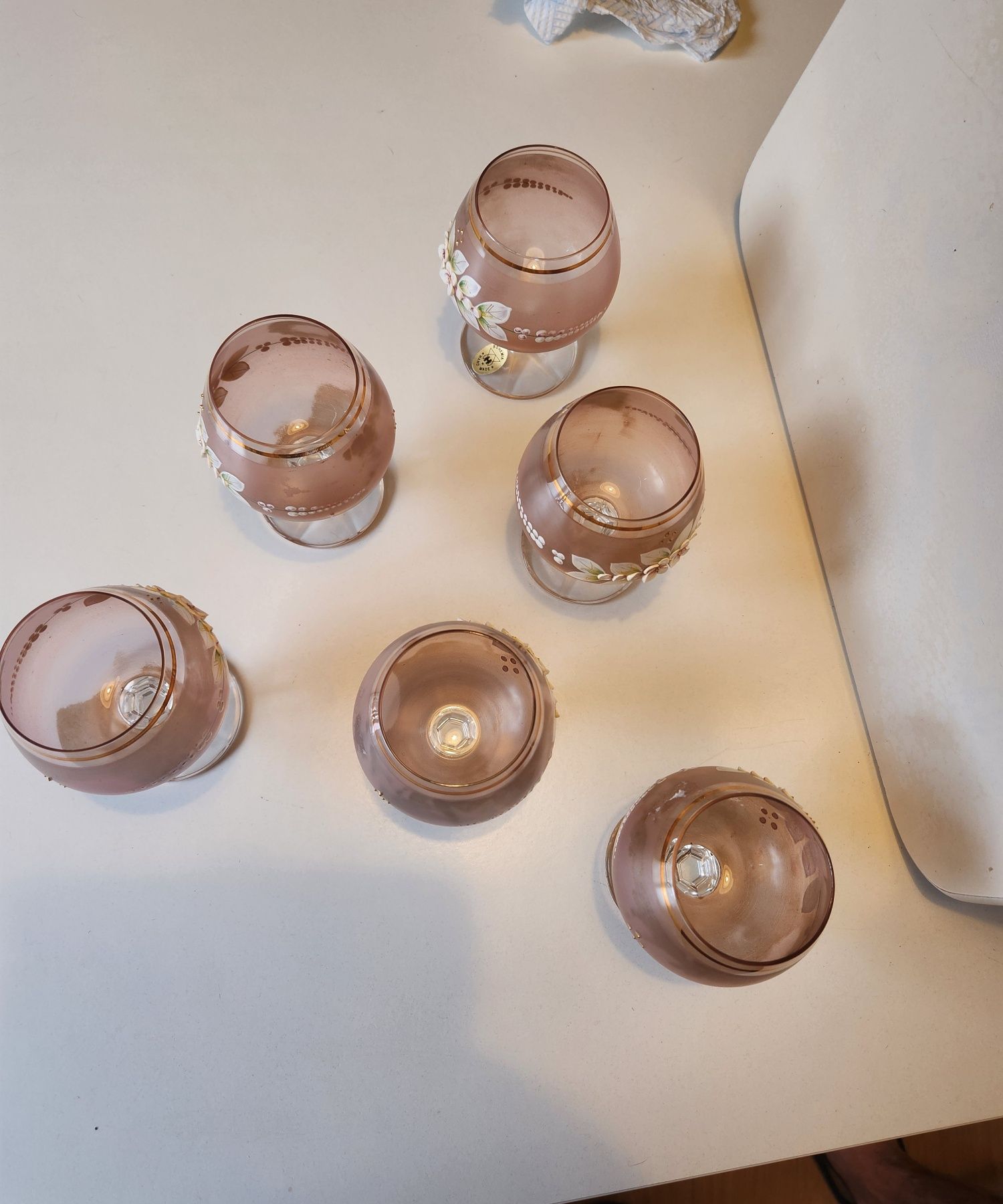 Set vintage cristal bohemia hand made