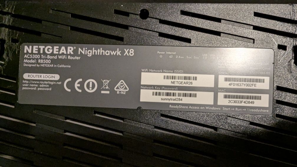Netgear Nighthawk R7000 и Netgear R8500 - 2 бр. Гигабитови Ру