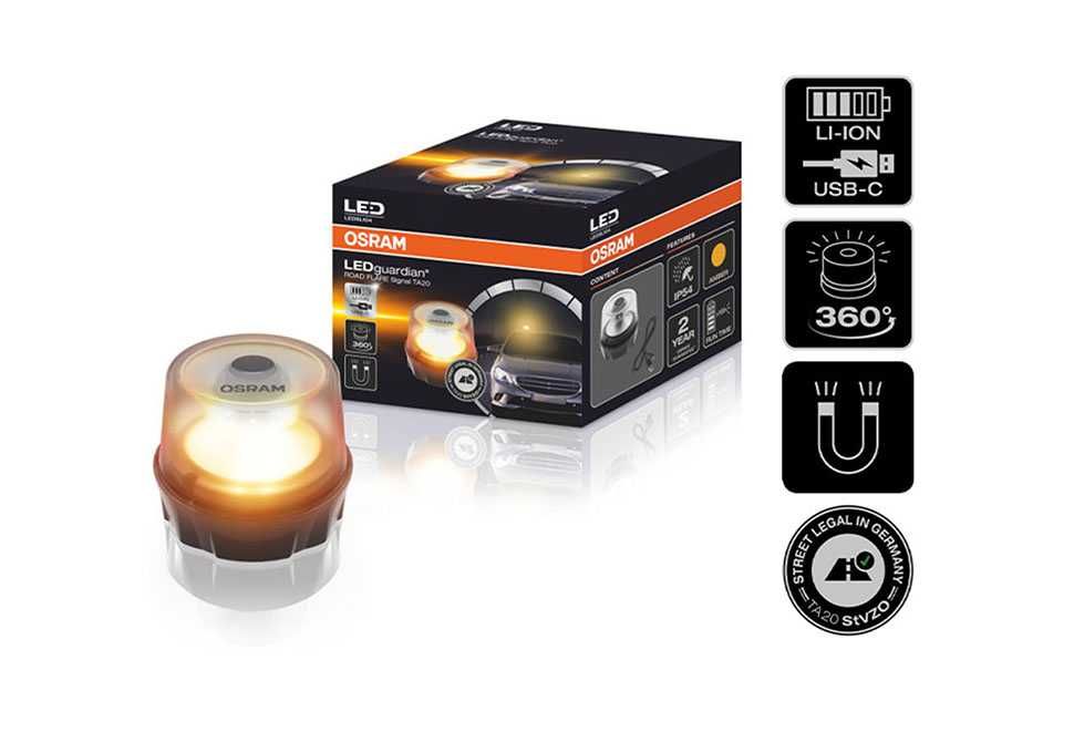 LED аварийна сигнална лампа Osram LEDguardian Road Flare Signal TA20