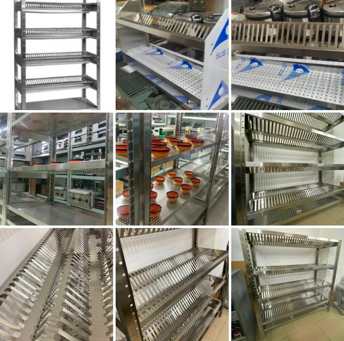 Стеллаж Для Посуды Хранения Металлический Производственный С Полками