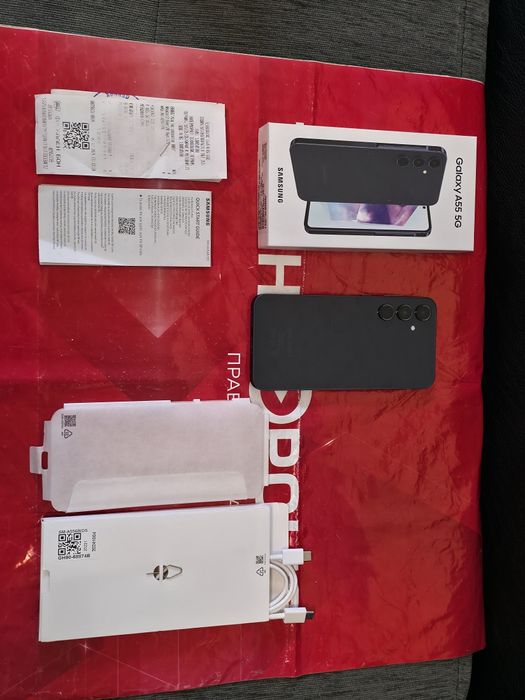 КАТО НОВ 256GB Samsung A55 5G Технополис Гаранция '26 Navy / Син