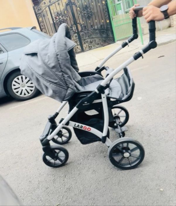 Carucior 3 în 1, BabyLux Largo, Gri