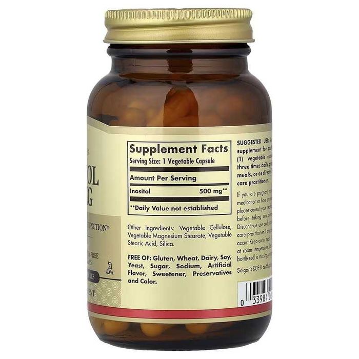Solgar Inositol Инозитол Inzitol inaztol 100 растительных капсул