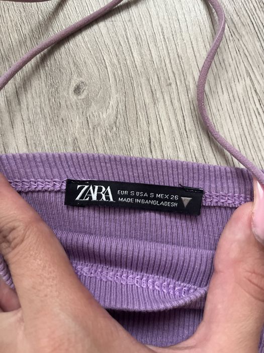 Лилав къс топ Zara
