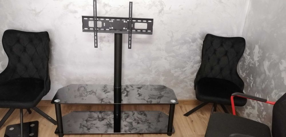 Masa Comoda din Sticla cu Suport Reglabil pentru Televizor TV