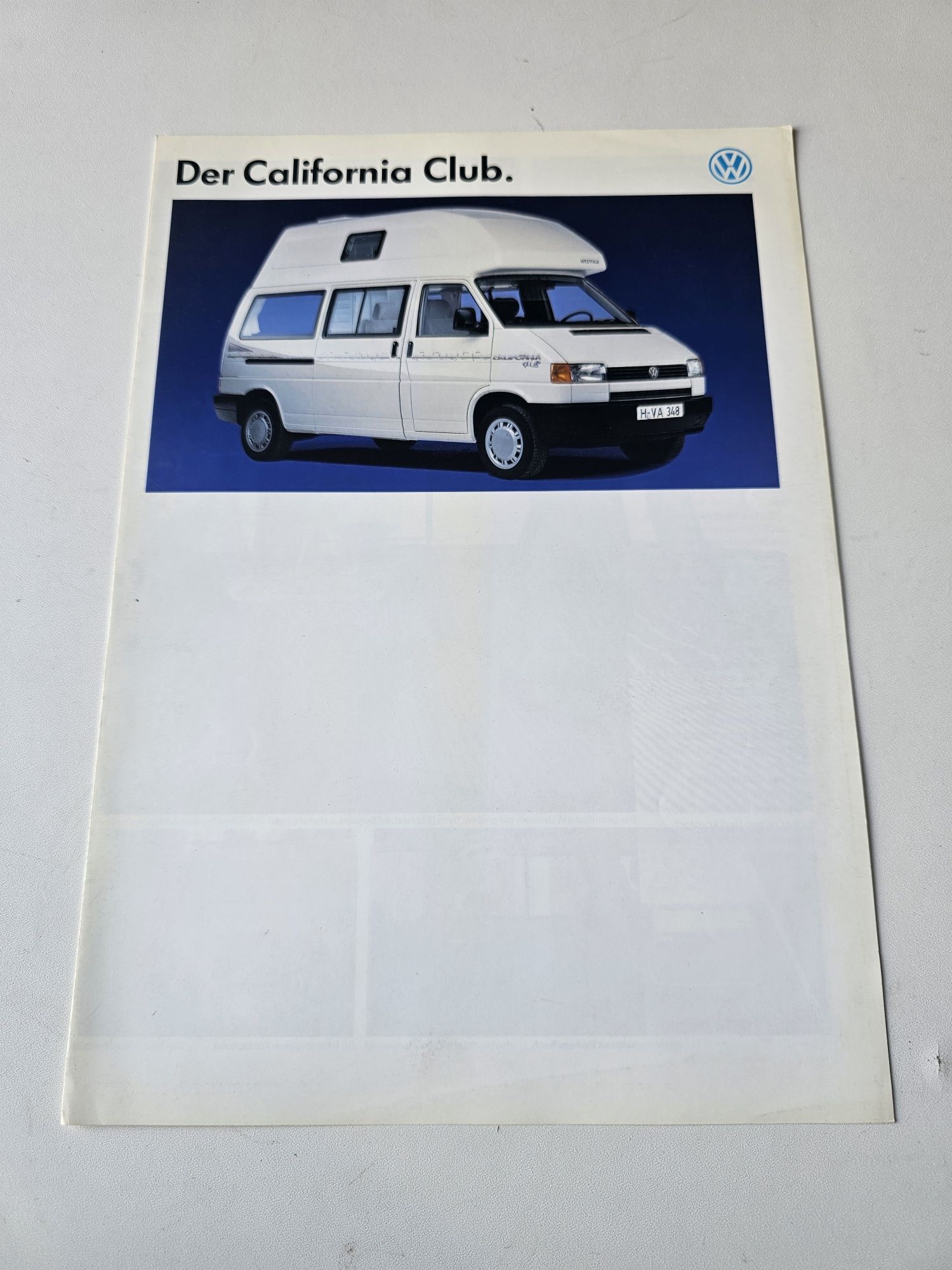 Brosura de prezentare originala Volkswagen T4 California Club

Stare b