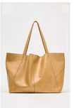 Zara leather maxi tote bag