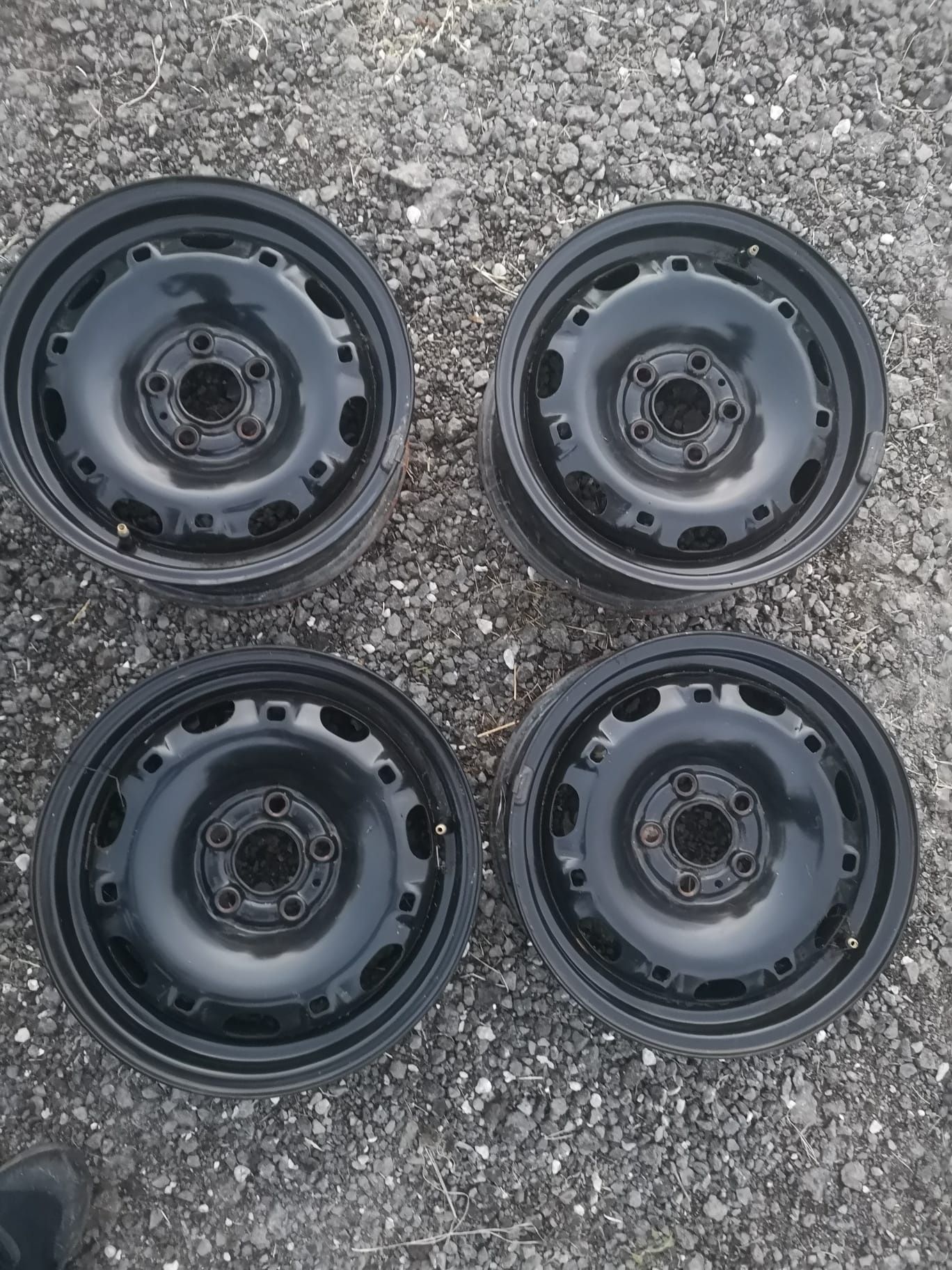 Set 4 jante tabla oțel 5x100 r14 vw skoda 6j et38 et37 import Germania