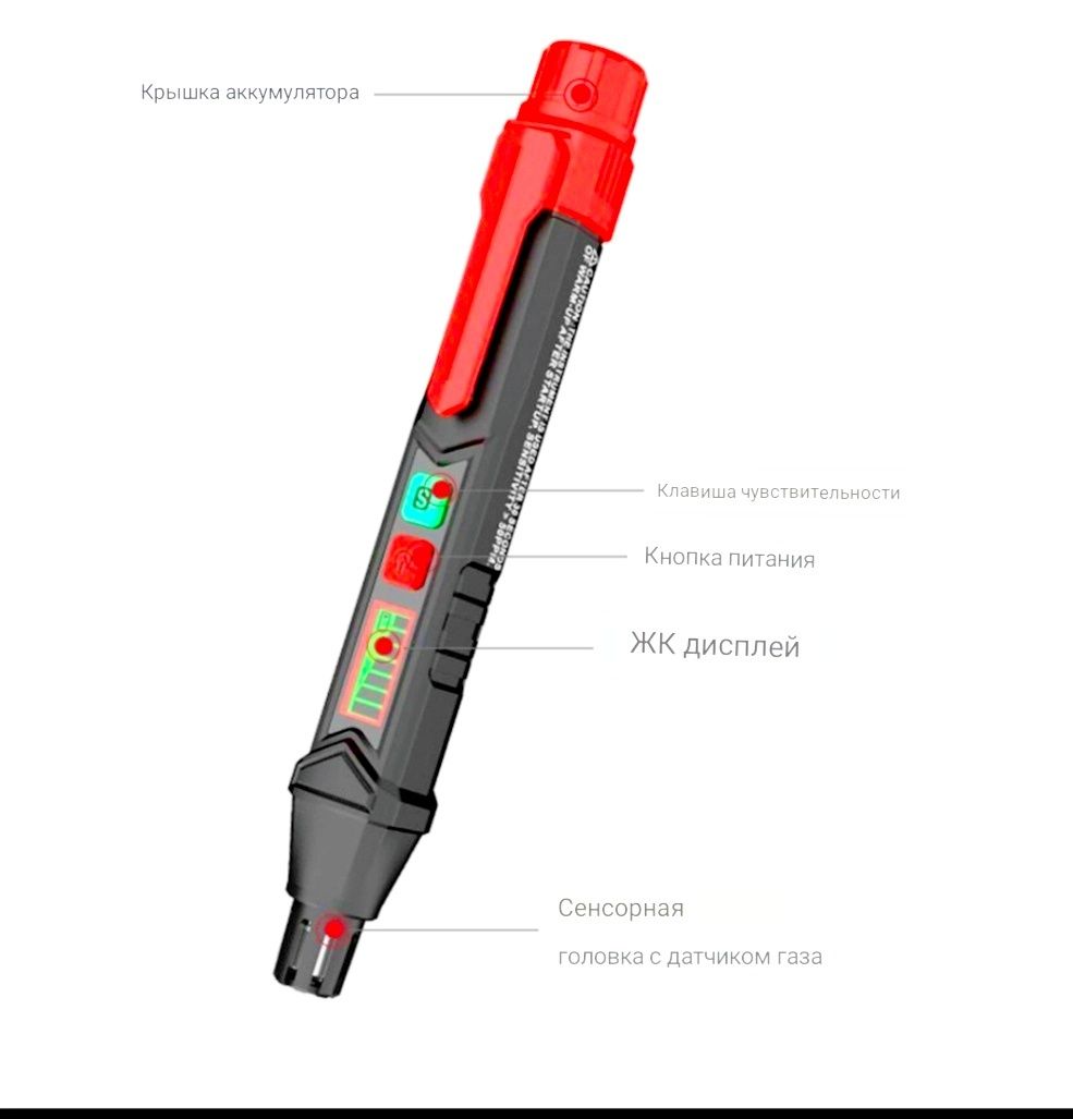 Детектор утечки газа, газоанализатор,  тестер газа измеритель газа