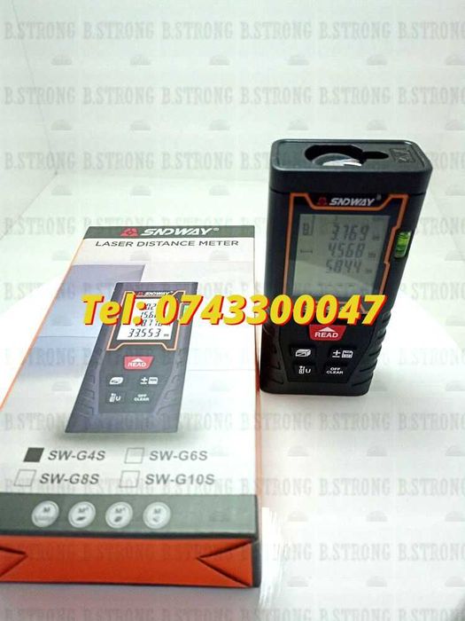 Ruleta Laser 40m Sndway Digital Portabil Usor De Manipulat