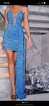 Rochie nouă paiete bleu măsura S