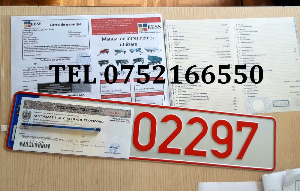 Remorca  remorca cu prelata noi cu garantie si numar provizoriu pe loc