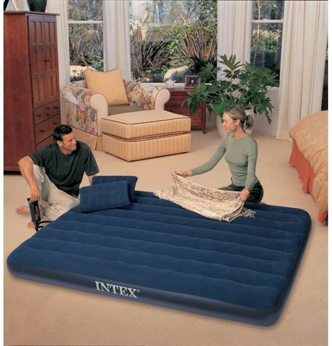 Матрас intex 152x2.03x25 надувной Matras 2 падушки+ насос