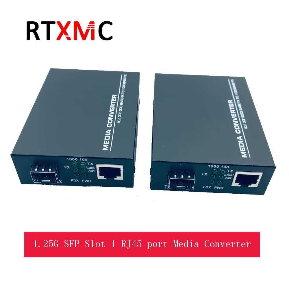 Пара медиаконвертер медиаконвертор 1G SFP