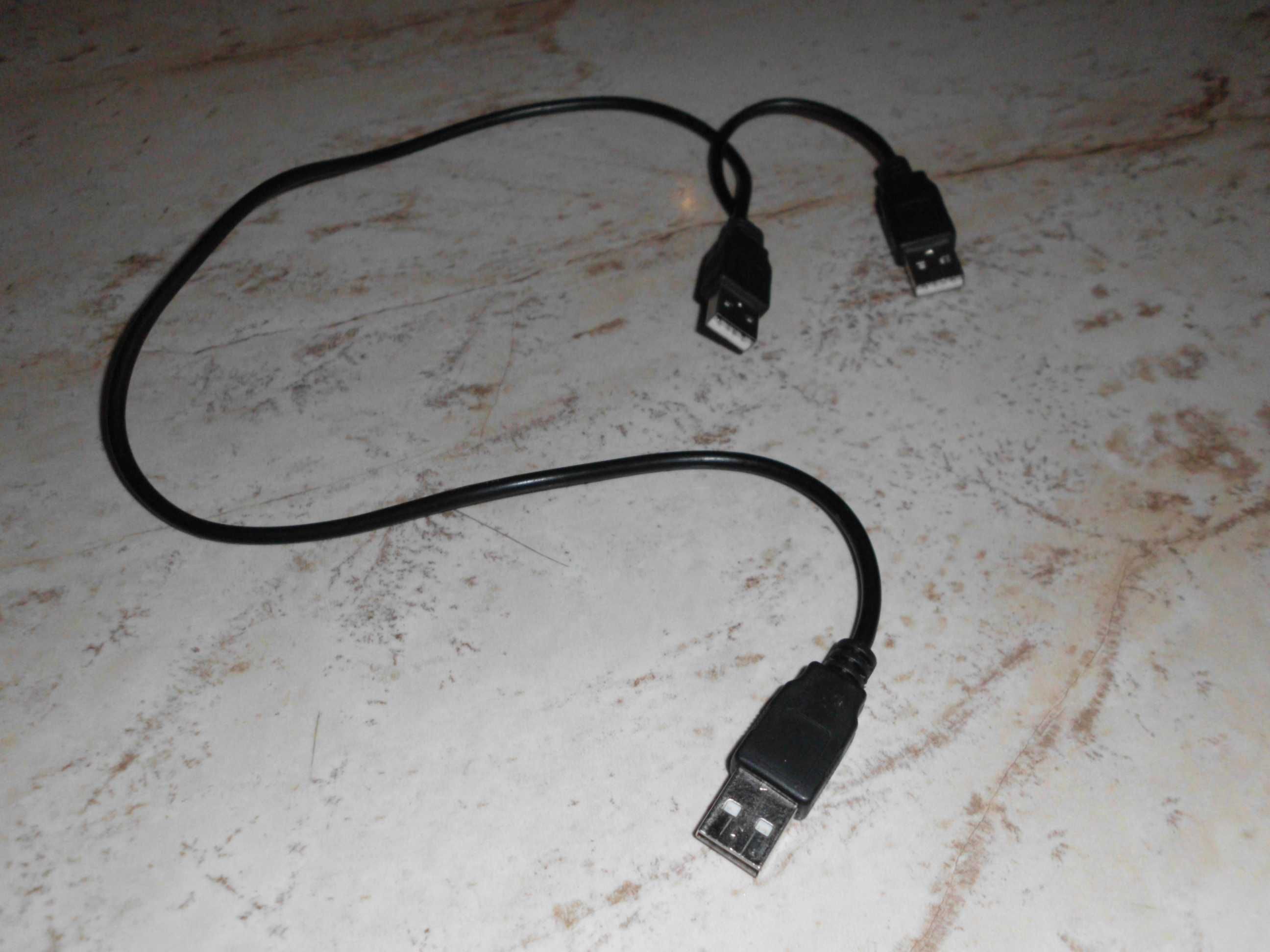Cablu nou cu un USB pe un capat si cu 2 USB – uri pe celalalt