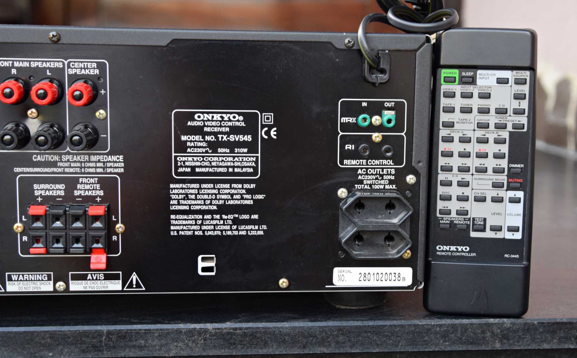 Amplificator 5.1 Onkyo TX-SV 545, Receiver