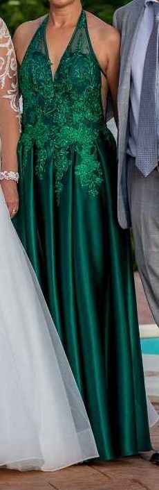 Rochie de seara  verde cu paiete