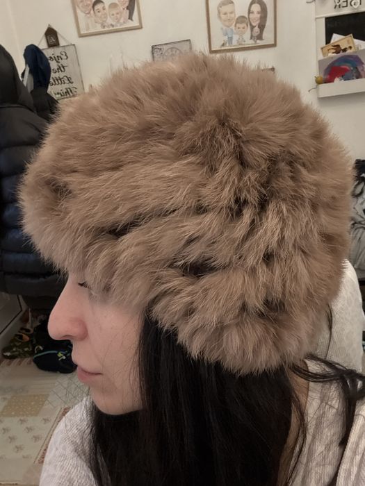 Caciula elastica din blanita naturala de iepure