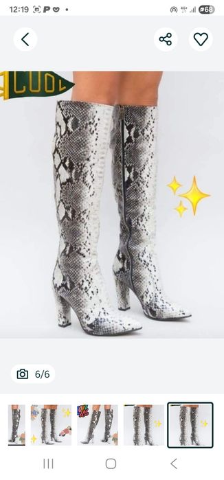 Cizme cu toc,model snake, noi,etichetă, super preț