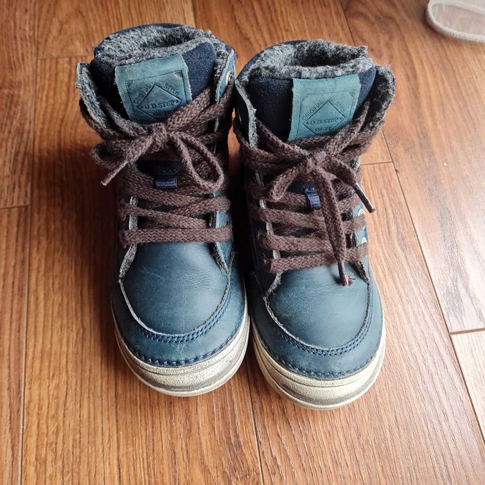 Ghete imblanite ca noi DDstep albastre marime 26 talpic 15.8 cm