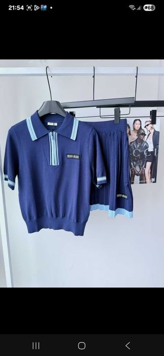 Bluza si fusta Miu Miu, S, albastru