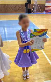 Рейтинговое платье для спортивных бальных танцев (7-8 лет)