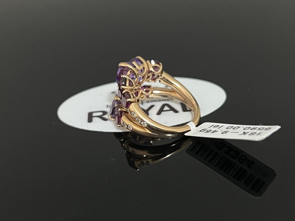 Bijuteria Royal CB : Inel dama aur 18k 9,46gr 10 diamante naturale
