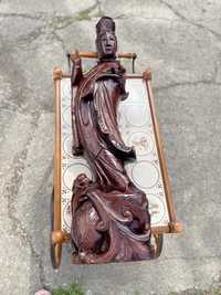 Statuie sculptura in lemn exotic 92 cm