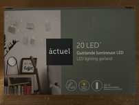 Ghirlandă luminoasă LED Actuel – 20 LED-uri cu cleme pentru poze