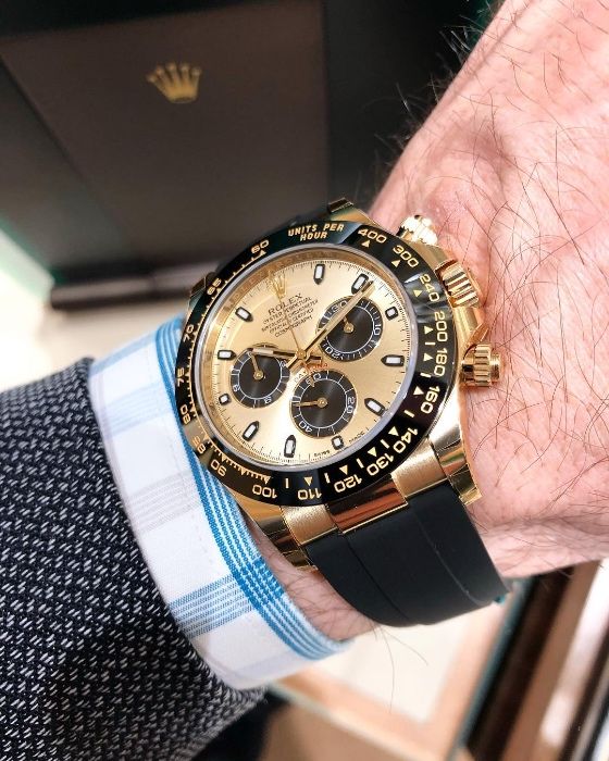 Rolex Daytona Cauciuc Gold