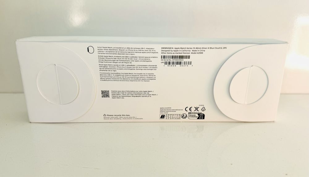 НОВ! Apple Watch Series 10 46mm Silver Al Blue Cloud SL ГАРАНЦИЯ!