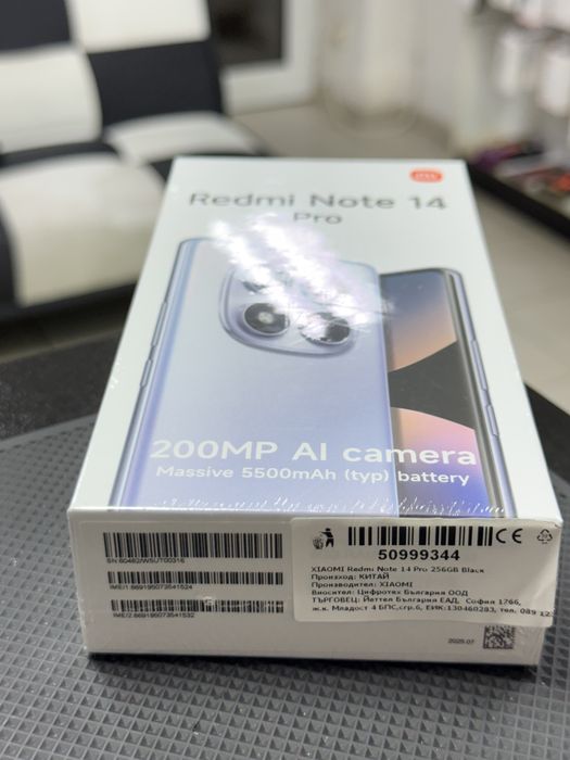 Xiaomi Redmi Note 14 Pro,Mindnight Black,256GB/8GB RAM *ЧистоНов*