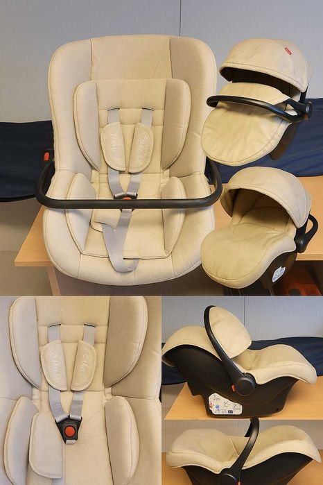 Scoică auto + port-bebe – stare foarte bună