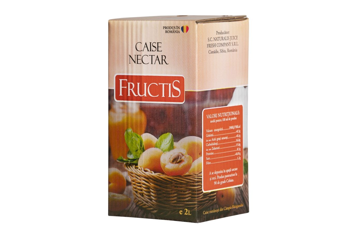 Nectar de caise fără zahăr, 2L