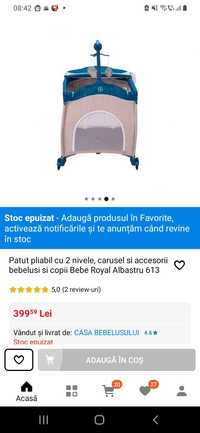 Patut Bebe Royal + Saltea din fibra de cocos