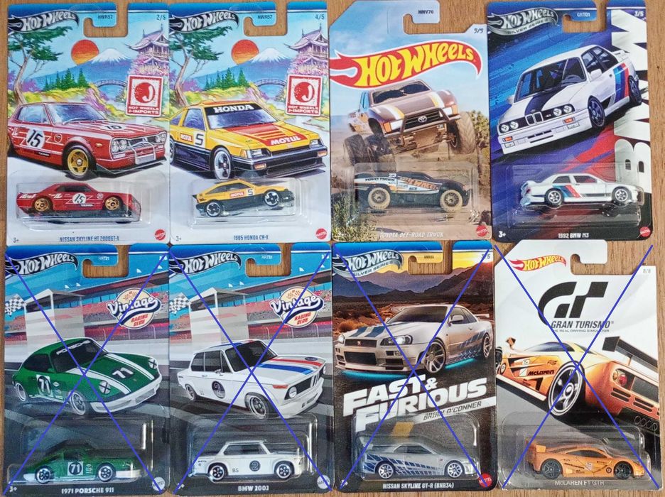 Метални колички Hot Wheels и Matchbox 1:64