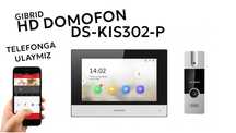 GIBRID DOMOFON DS-KIS302 telefonga ulanadi.