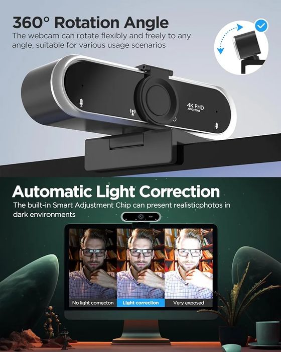 Niveoli webcam 4K FHD image sensor/microfon