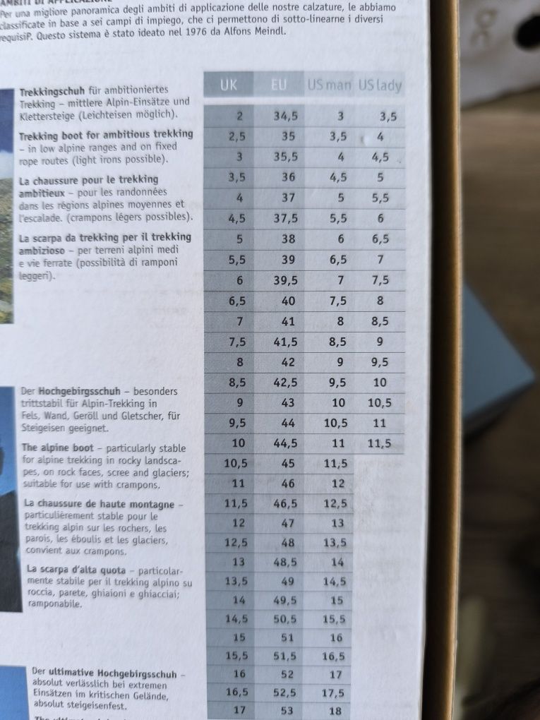 Meindl туристически обувки Gore-tex, 41 номер 26.5см стелка
