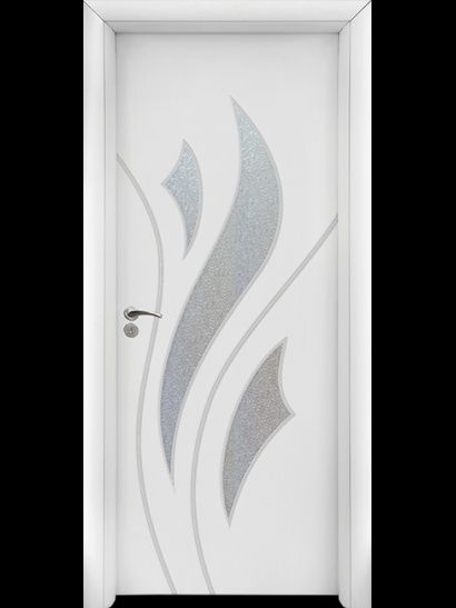 Интериорна HDF врата модел 033, цвят Бял