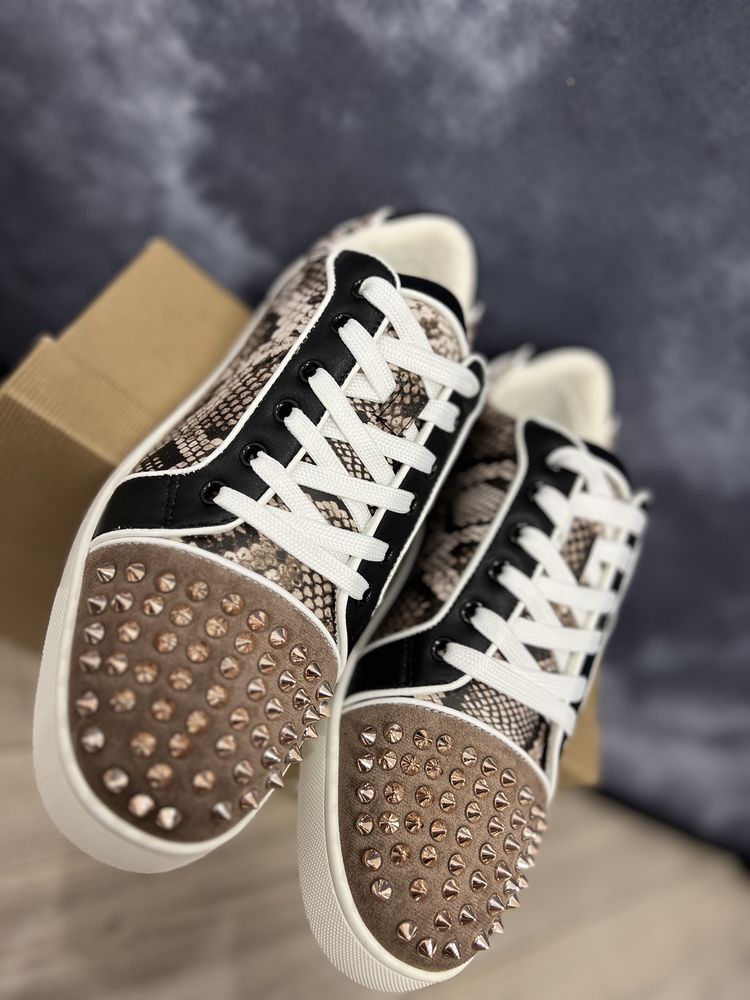 Adidasi Christian Louboutin Premium 2024 -Piele Naturala