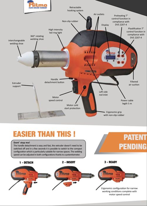 Extruder manual pentru termosudare plastic Ritmo Stargun Uno